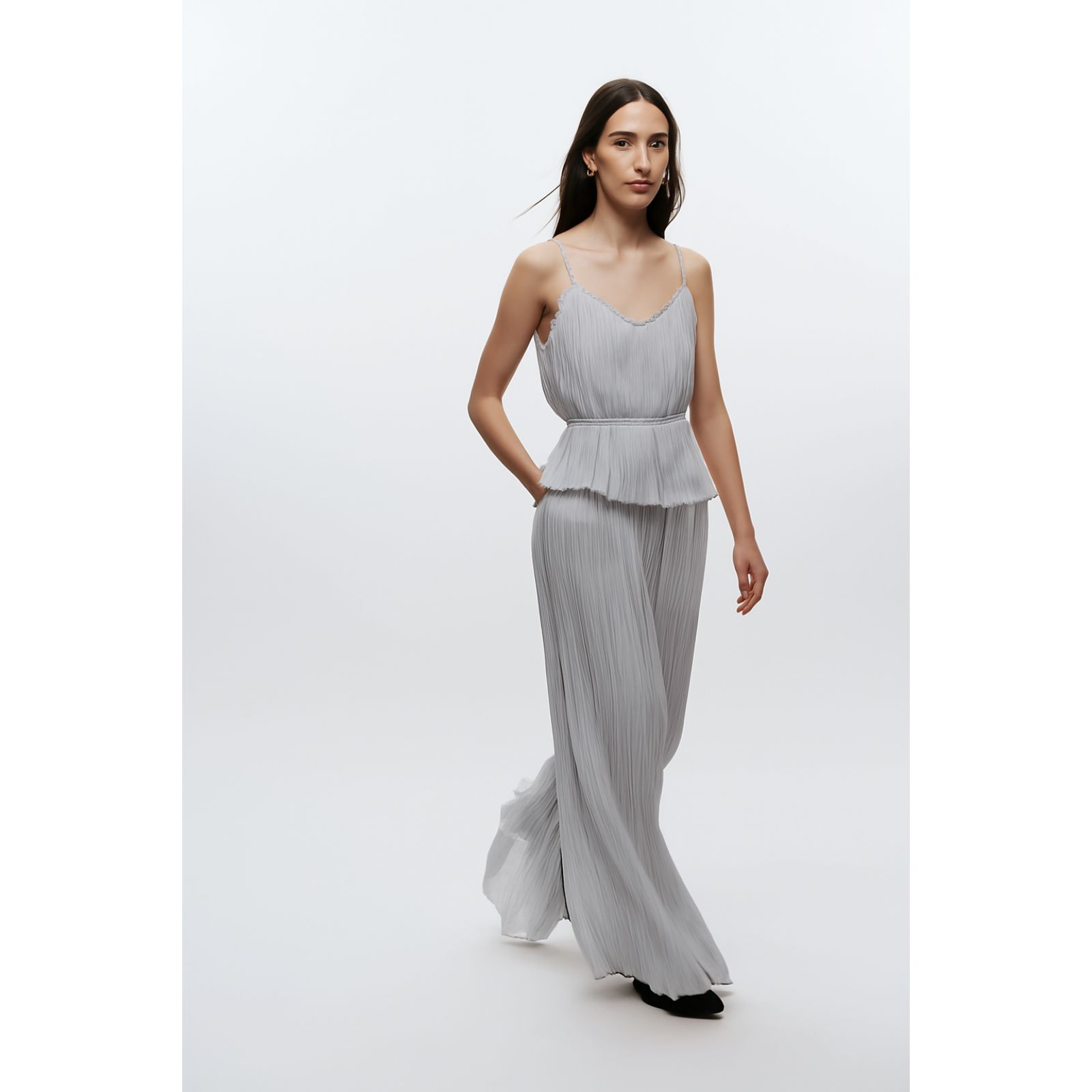 Saint Art Hendrix Pleated Pant Set Blue/Gray Nwt Small